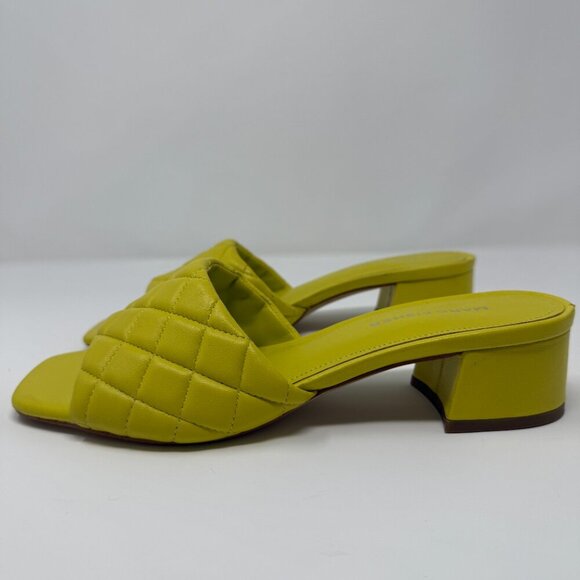 Marc Fisher Carsten Quilted Slip On Kitten Heels Shoes Women's 7.5 M Yellow NWOB - Picture 6 of 11